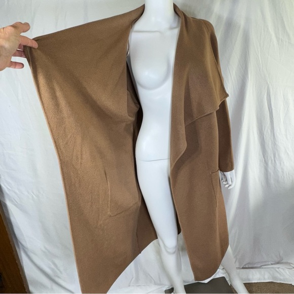 Magaschoni Women’s Waterfall Open Front Duster Length Cardigan - Picture 3 of 7